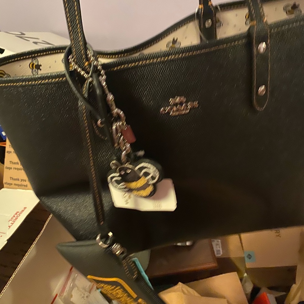 Brand new black coach tote